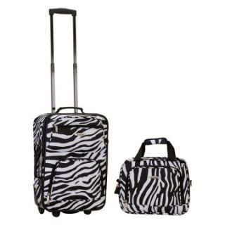 Rockland 2 Piece Luggage Set   Zebra   Luggage Sets