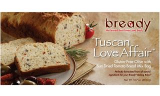 Bready Tuscan Love Affair Gluten Free Olive & Sundried Tomato Mix   Dough & Mixes