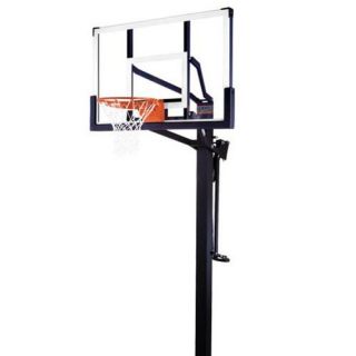 Mammoth 54 Inch Glass Adjustable Inground Basketball System   In Ground Hoops