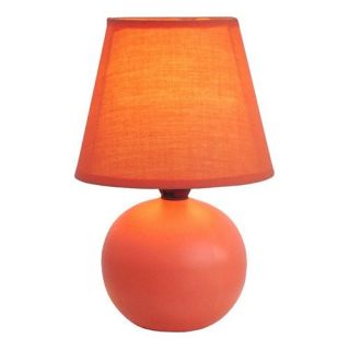 Simple Designs Table Lamp   9H in.   Orange   Table Lamps