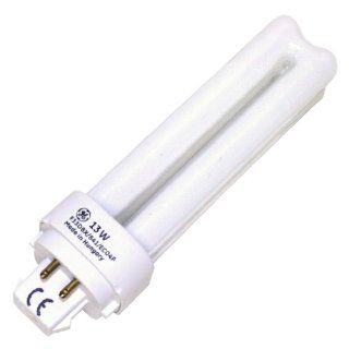 GE 97597   F13DBX/841/ECO4P   13 Watt Quad Tube Compact Fluorescent Light Bulb, 4 Pin, 4100K   Light Bulbs Double Pin  