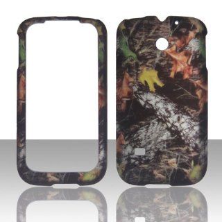 2D Camo Stem Huawei Ascend II 2 M865 / Prism Cricket, U.S. Cellular, T Mobile Hard Case Snap on Rubberized Touch Case Cover Faceplates Cell Phones & Accessories