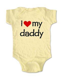 i love my daddy cute baby one piece   Infant Clothing (Newborn, Banana)  Infant And Toddler Bodysuits  Baby