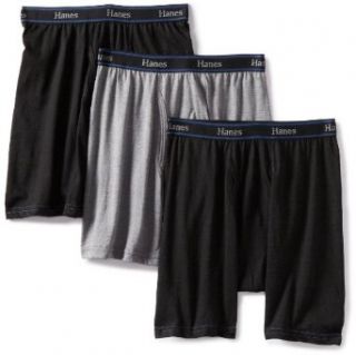 Hanes Men's 3 Pack Comfortblend Long Leg Boxer Brief, Black/Grey Assorted, Large at  Mens Clothing store