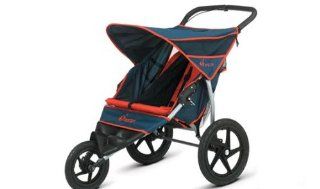 InStep Run Around 2 Double Jogging Stroller (Blue Red) Sports & Outdoors