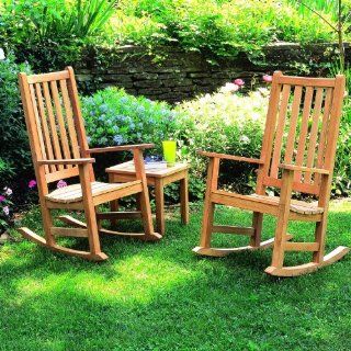 Oxford Garden Franklin 2 person Wood Rocking Chair Patio Set  Outdoor And Patio Furniture Sets  Patio, Lawn & Garden