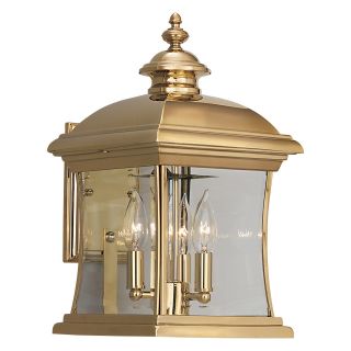 Designers Fountain 1691 PVD PB Buckingham Wall Lantern Solid Brass   Outdoor Wall Lights