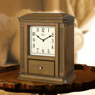 Bulova Empress Mantel Clock with Hidden Jewelry Storage   Mantel Clocks