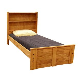 Chelsea Home Twin Bookcase Bed   Ginger Stain   Kids Bookcase Beds