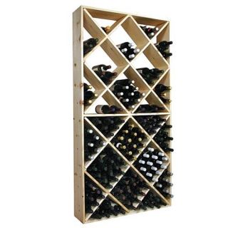 Country Pine Series 208 Bottle Solid Bin Wine Rack   Wine Storage