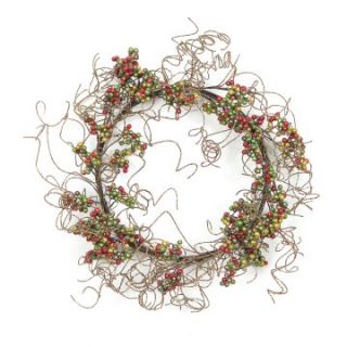 20 in. Glittered Jason Grass and Berry Wreath   Christmas Wreaths