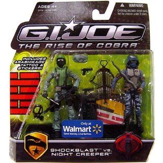 G.I. Joe Movie The Rise of Cobra 3 3/4 Inch Action Figure Exclusive 2 Pack Shockblast vs. Night Creeper Toys & Games