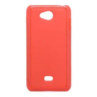 For LG Spirit 4G MS870 Soft TPU SKIN Case Transparent Frosted Red 