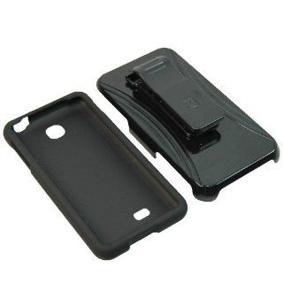 BC Hard Cover Combo Case Holster for AT&T LG Escape P870 Black Cell Phones & Accessories