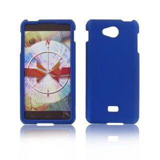 Lg Ms870 (Spirit 4G) Blue Rubber Protective Case Cell Phones & Accessories