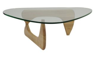 Modway Triangle Natural Wood Glass Top Coffee Table   Coffee Tables