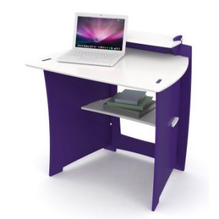 Legare Kids 34 in.Desk with Shelf   Purple and White   Kids Desks