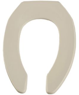 Bemis B1955CT006 Elongated Open Front Less Cover STA Toilet Seat in Bone   Toilet Seats