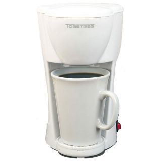 Toastess TFC 1T 1 Cup White Coffee Maker Bonus Mug 8 oz.   Coffee Makers