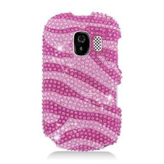 For Alcatel 871A AT&T FULL CS DIAMOND Case Pink Zebra 