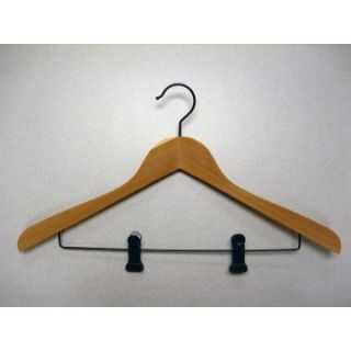 Proman Concave Suit Hanger with Clips   12 Pieces   Clothes Hangers