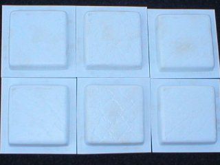 Set of six 4x4 Leather Texture Tile Trim Molds #0933 6