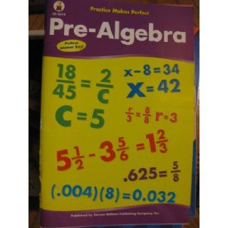 Pre algebra carson dellosa Books