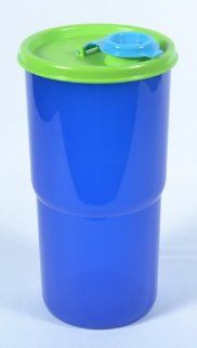 Tupperware 875 ml ThirstQuake   Lindro Tumbler in Blue with Green Top Seal Kitchen & Dining