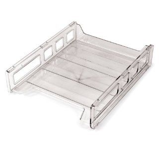 Officemate Stacking Front Load Letter Tray, 10.5 x 12.5 x 2 .875 Inches, Clear (21034)  Office Desk Trays 