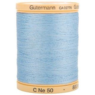 Gutermann NOM027154 Natural Cotton Thread Solids, 876 Yards, Carolina Blue 