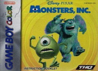 Monsters Inc GBC Instruction Booklet (Game Boy Color Manual Only   NO GAME) (Nintendo Game Boy Color Manual) 