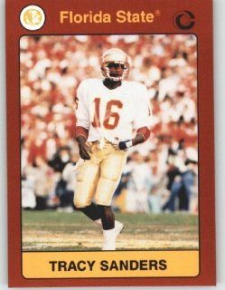1990   1991 Florida State Collegiate Collection NCAA Football Trading Cards #65 Tracy Sanders   FSU Seminoles Sports Collectibles