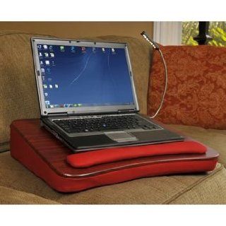 Sofia+Sam Deluxe Memory Foam Lap Desk With Light   Portable & Designed for Laptops Up to 18" (Black) 