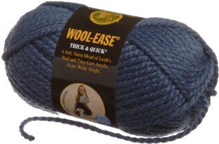 Lion Brand Yarn 640 114B Wool Ease Thick and Quick Yarn, Denim