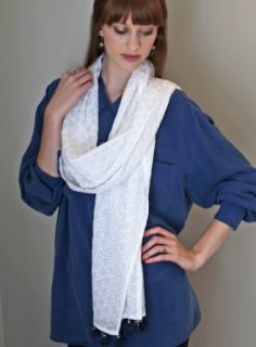 Women's Adalyn White Crochet Soft Cotton Fashion Scarf Fashion Scarves