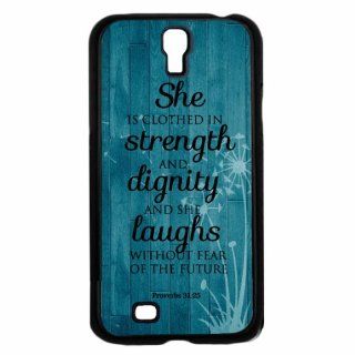 Proverbs 3125 Baby Blue Wood Pattern White Dandelion Samsung GALAXY S4 Hard Case Cell Phones & Accessories