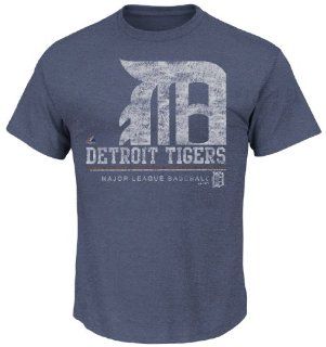 Detroit Tigers The Submariner Navy Heathered T Shirt   Medium  Sports Related Merchandise  Sports & Outdoors