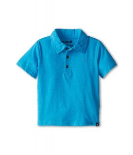 Hurley Kids Dialed Triblend Polo Boys Short Sleeve Pullover (Blue)