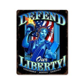 Liberty Allied Military Metal Sign   Victory Vintage Signs   Decorative Signs