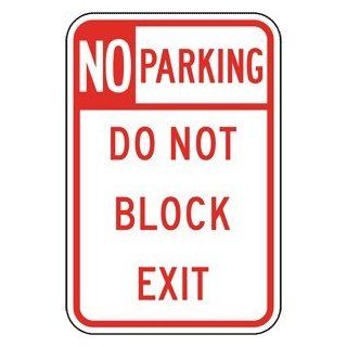 No Parking Do Not Block Exit Sign PKE 15481 Parking Not Allowed  Business And Store Signs 