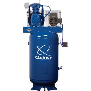 Quincy Compressor Reciprocating Air Compressor   5 HP, 230 Volt Single Phase,