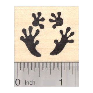 Frog Footprints Rubber Stamp, Toad feet