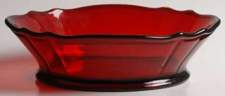 Colony Newport Ruby Coupe Soup Bowl   Ruby, Scalloped Edge Rib Design