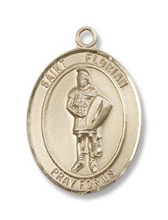 14kt Gold St. Florian Medal, Patron Saint of (Patronage) Fireman, Fire Fighters, Against Battles, Against Fire, Austria, Barrel makers, Brewers, Chimney Sweeps, Coopers, Drowning, Fire Prevention, Firefighters, Floods, Harvests, Linz Austria, Poland, Soap 