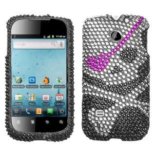 Asmyna HWM865HPCDM012NP Luxurious Dazzling Diamante Bling Case for Huawei Ascend 2   1 Pack   Retail Packaging   Skull Cell Phones & Accessories