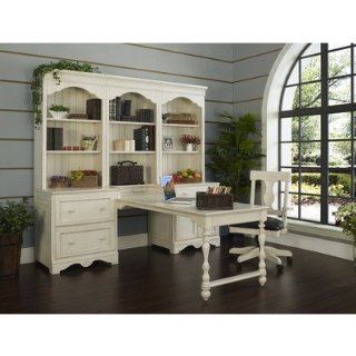 Barton Park Partners Smart Desk with Complete Modular Wall Setting Finish Rustic Ivory  Office Desks 