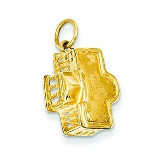 14K Gold White House Charm Jewelry