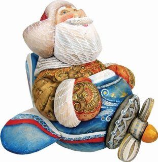 G. Debrekht 21651 Santa Fly Me to The Moon Figurine, 8 Inch   Collectible Figurines