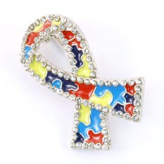 Autism Awareness Ribbon Brooch Brooches And Pins Jewelry