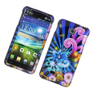 For LG Escape P870 Hard GLOSSY 2D Case Colorful Fireworks 